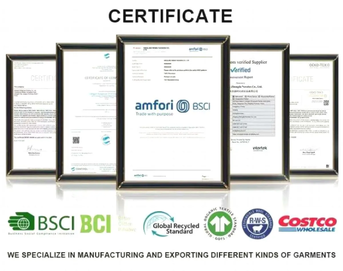 custom slim fit polo shirt CERTIFICATE
